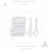 Cuchara plástica transparente Darnel, 11 cm, 20 unidades por paquete