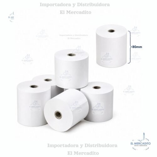 Rollo de Papel Térmico para Impresora Punto de Venta, 80 mm