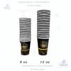 Vasos de Cartón para Café Decorados, de 8 oz y 12 oz, en paquetes de 25 unidades