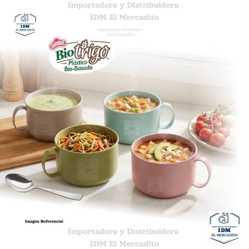 3 Taza Sopera con tapa 20 oz, Set de 2 unidades, biotrigo