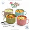 4 Taza Sopera con tapa 20 oz, Set de 2 unidades, biotrigo