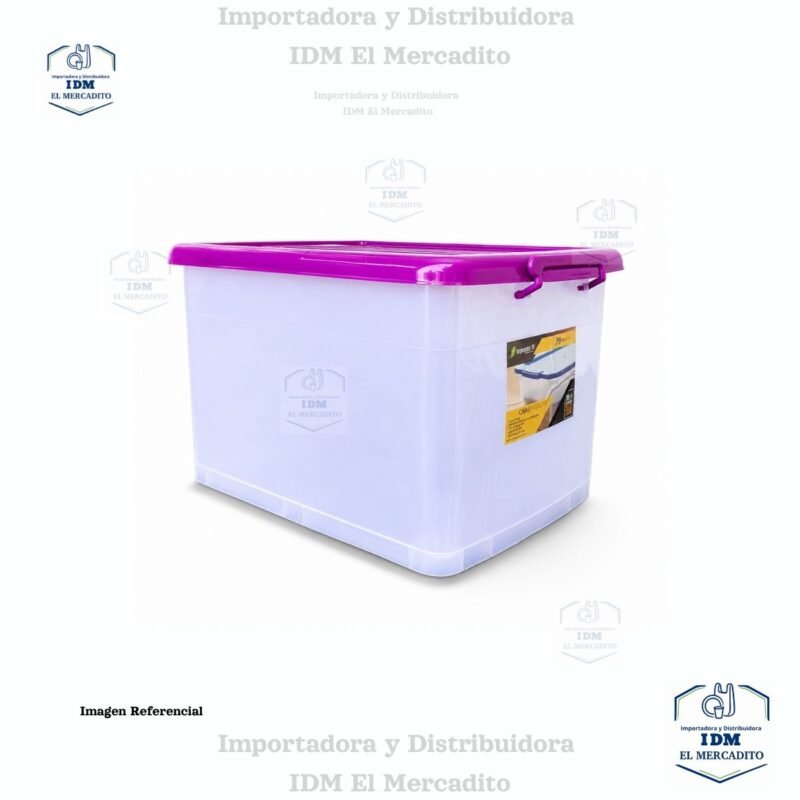 Caja plástica con rondines Sysmegabox #4, 70 litros