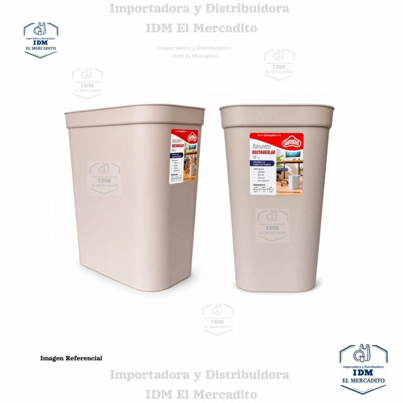 Basurero Papelero Rectangular 10 litros