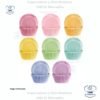 Capsulas de papel para Muffin, Cupcakes, 25 unidades por paquete aproximadamente, varios colores