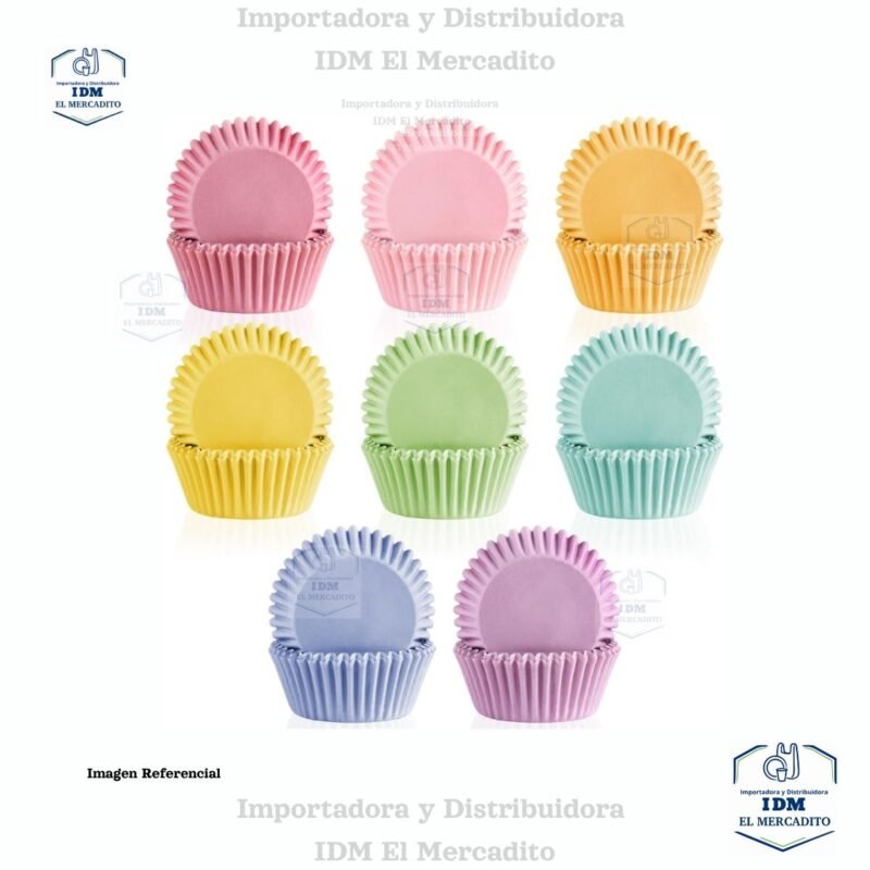 Capsulas de papel para Muffin, Cupcakes, 25 unidades por paquete aproximadamente, varios colores
