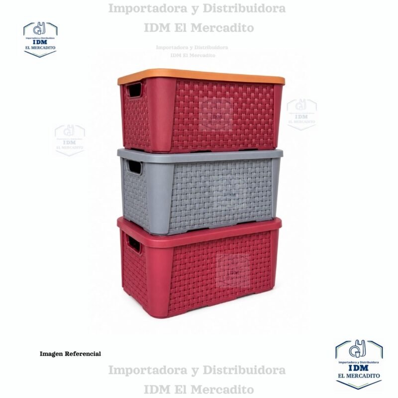 Caja Plástica Ratan 7 Litros 28 x 19 x 13 cm