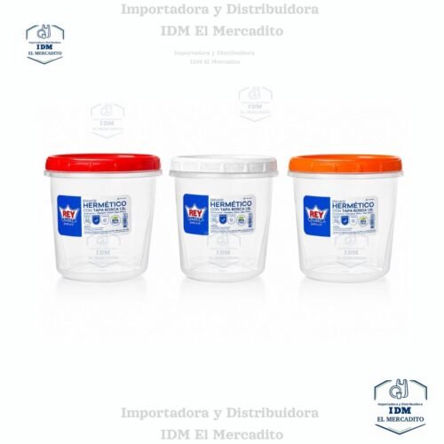 Envase Redondo con tapa rosca-7 Envase Hermético 1.5 L C/ Tapa Rosca