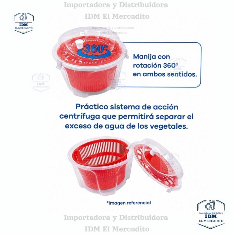 Escurridor centrífugo para vegetales
