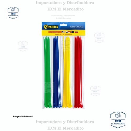 Gazas plásticas de colores, tirrajes 2.7 x 250 mm, 15 pcs x 4 colores