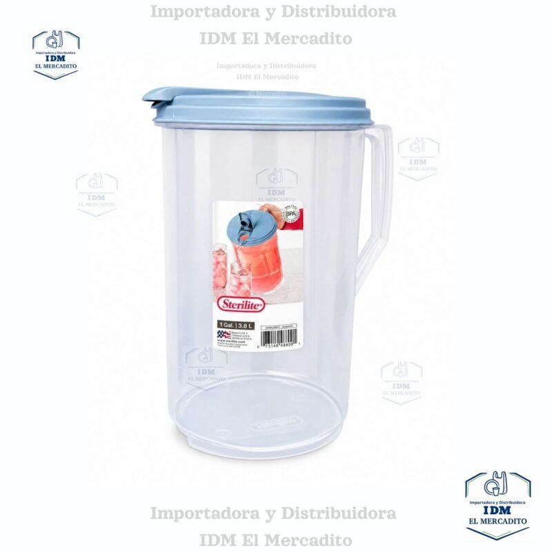 Jarra Plástica Redonda De 3.8 Litros Con Tapa Hermética Sterilite