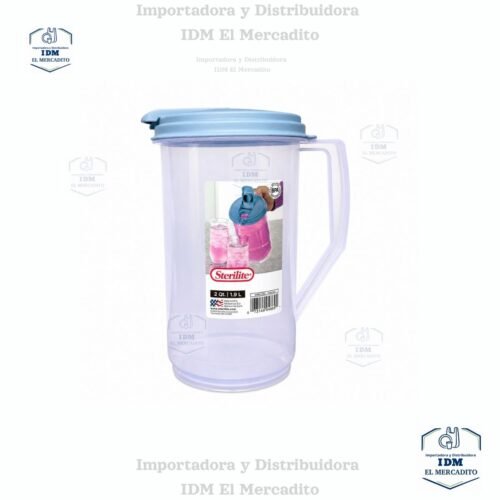 Jarra Plástica Redonda De 1.9 Litros Con Tapa Hermética Sterilite