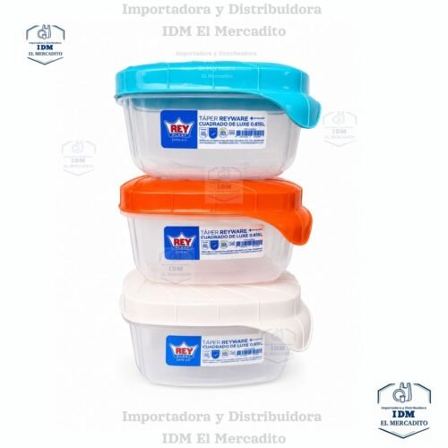 Táper Reyware Cuadrado De Luxe 0.615 L