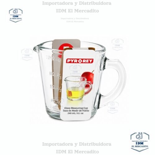 Taza medidora Pyrorey de vidrio, 240 ml / 8.1 oz
