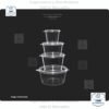 Tazas souffle transparentes para salsas, condimentos, con tapa unidas, 1 oz, 2 oz, 3 oz y 5 oz, en paquetes de 25 unidades
