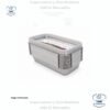 Molde de aluminio 22 x 11.5 cm de 2 libras, con tapa transparente, en paquetes de 25 unidades, N2212