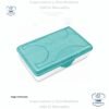 Caja plástica de almacenamiento multiusos con tapa, azul Molokai