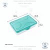 Caja plástica de almacenamiento multiusos con tapa, azul Molokai