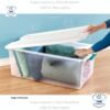 Caja plástica de almacenamiento de 100L con tapa clip Sterilite