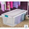 Caja plástica de almacenamiento de 100L con tapa clip Sterilite