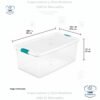 Caja plástica de almacenamiento de 100L con tapa clip Sterilite