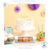 Cajas de galletas de 22 x 7 x 5 cm, cajas blancas para panadería con ventana, caja de pastel para pan, postres, magdalenas, donas, dulces y pasteles