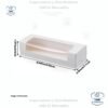 Cajas de galletas de 22 x 7 x 5 cm, cajas blancas para panadería con ventana, caja de pastel para pan, postres, magdalenas, donas, dulces y pasteles