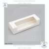 Cajas de galletas de 22 x 7 x 5 cm, cajas blancas para panadería con ventana, caja de pastel para pan, postres, magdalenas, donas, dulces y pasteles