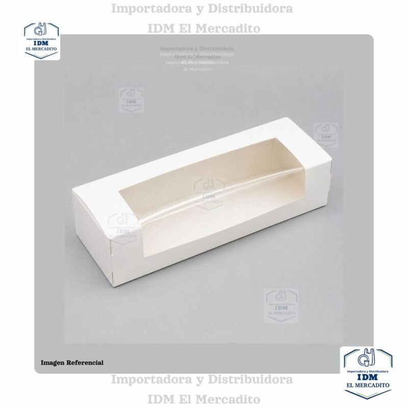 Cajas de galletas de 22 x 7 x 5 cm, cajas blancas para panadería con ventana, caja de pastel para pan, postres, magdalenas, donas, dulces y pasteles