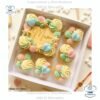 Caja para mini queque y cup cakes, 5 cup cakes + 1 mini queque, con tapa transparente