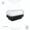 Contenedor Rectangular Negro, 16 oz, en paquetes de 10 unidades