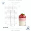 Vasos Transparentes para Postres – Elegantes para Bodas, Cumpleaños y Fiestas – Ideales para Tiramisú, Púdines, Tartas de Queso y Gelatinas
