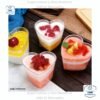 Mini tazas de postre en forma de corazón, 2.3 oz, 77 x 70 x 45 mm, en paquetes de 10 unidades