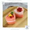 Mini tazas de postre en forma de corazón, 2.3 oz, 77 x 70 x 45 mm, en paquetes de 10 unidades