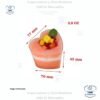 Mini tazas de postre en forma de corazón, 2.3 oz, 77 x 70 x 45 mm, en paquetes de 10 unidades