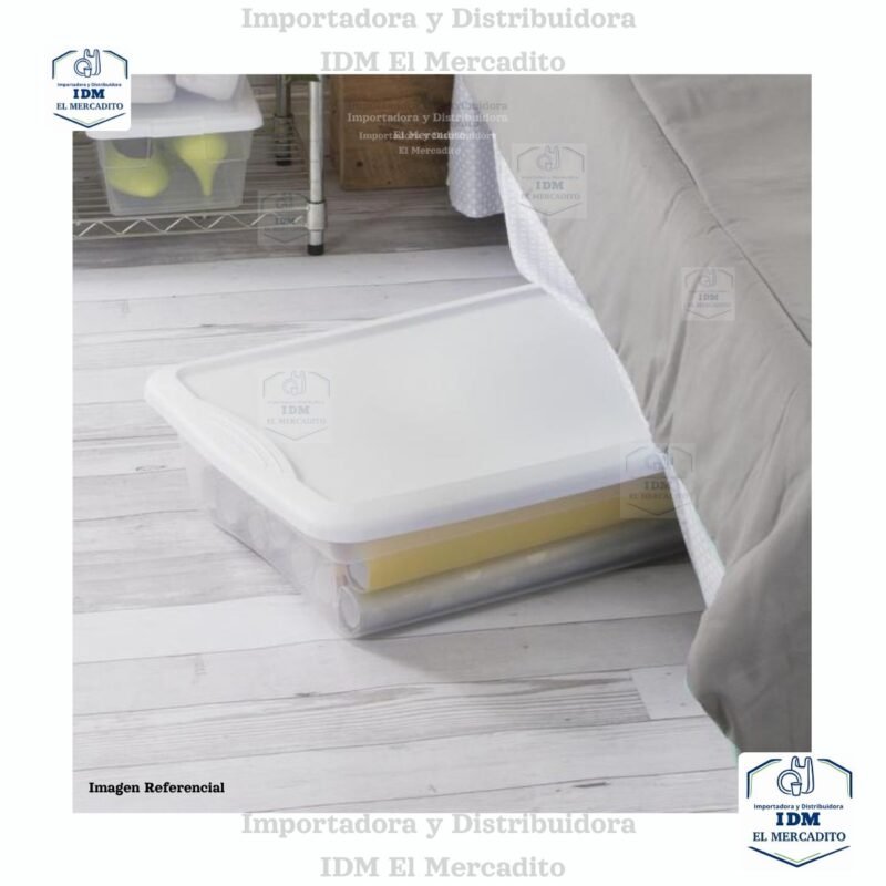 Caja plástica bajo cama con tapa 39 Litros