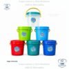 Cubeta splash 3.5 Litros con tapa, variedad de colores