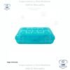 Estuche pequeño de plástico translúcido con tapa para suministros de oficina, soportes para bolígrafos