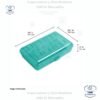 Estuche pequeño de plástico translúcido con tapa para suministros de oficina, soportes para bolígrafos