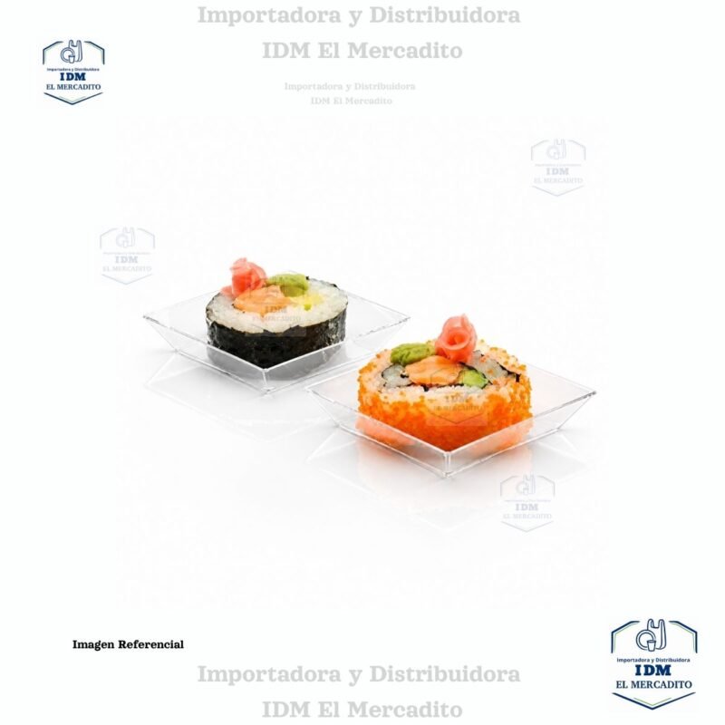Plato cuadrado cristal petite 24 unidades