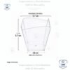Vasos Desechables de Plástico Cuadrados Pequeños Transparentes de 3.5 oz, 10 unidades por paquete