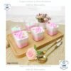 Mini Vasos Transparentes Cuadrados Diagonales para postres, Mousse, Yogur, Helado, Gelatina, Flan, en paquetes de 10 unidades