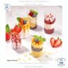 Copas cilíndricas triangulares biseladas para postres, en paquetes de 10 unidades, vasos para pudín, fiestas, gelatina, copas para pastel, tazones para pastel, tazones para postres, helado, pudines, yogur, y bodas.