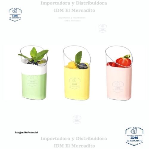 Copas cilíndricas triangulares biseladas para postres, en paquetes de 10 unidades, vasos para pudín, fiestas, gelatina, copas para pastel, tazones para pastel, tazones para postres, helado, pudines, yogur, y bodas.