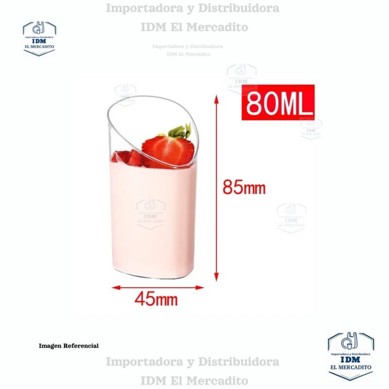 Copas cilíndricas triangulares biseladas para postres, en paquetes de 10 unidades, vasos para pudín, fiestas, gelatina, copas para pastel, tazones para pastel, tazones para postres, helado, pudines, yogur, y bodas.