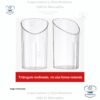 Copas cilíndricas triangulares biseladas para postres, en paquetes de 10 unidades, vasos para pudín, fiestas, gelatina, copas para pastel, tazones para pastel, tazones para postres, helado, pudines, yogur, y bodas.