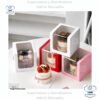 Caja de pastel rectangular mini de 11 cm con ventana transparente - Empaque de PP y PET para repostería francesa, postres, horneados y dulces.