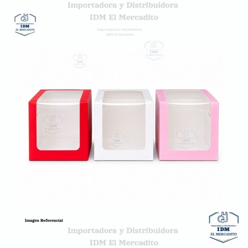 Caja de pastel rectangular mini de 11 cm con ventana transparente - Empaque de PP y PET para repostería francesa, postres, horneados y dulces.