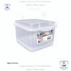 Sterilite FlipTop, contenedor de almacenamiento pequeño apilable con tapa con bisagras, contenedor de plástico para organizar el escritorio en el hogar, oficina, transparente