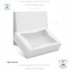 Caja para reposteria blanca con ventana, 20 x 15 x 6.5 cm