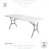 Mesa de resina plegable, 180 x 75 x 73 cm